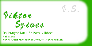 viktor szives business card